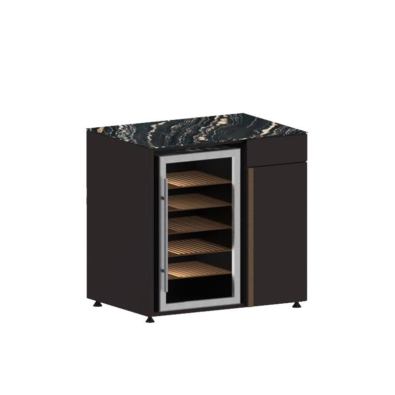 Uteköksskåp med vinkyl